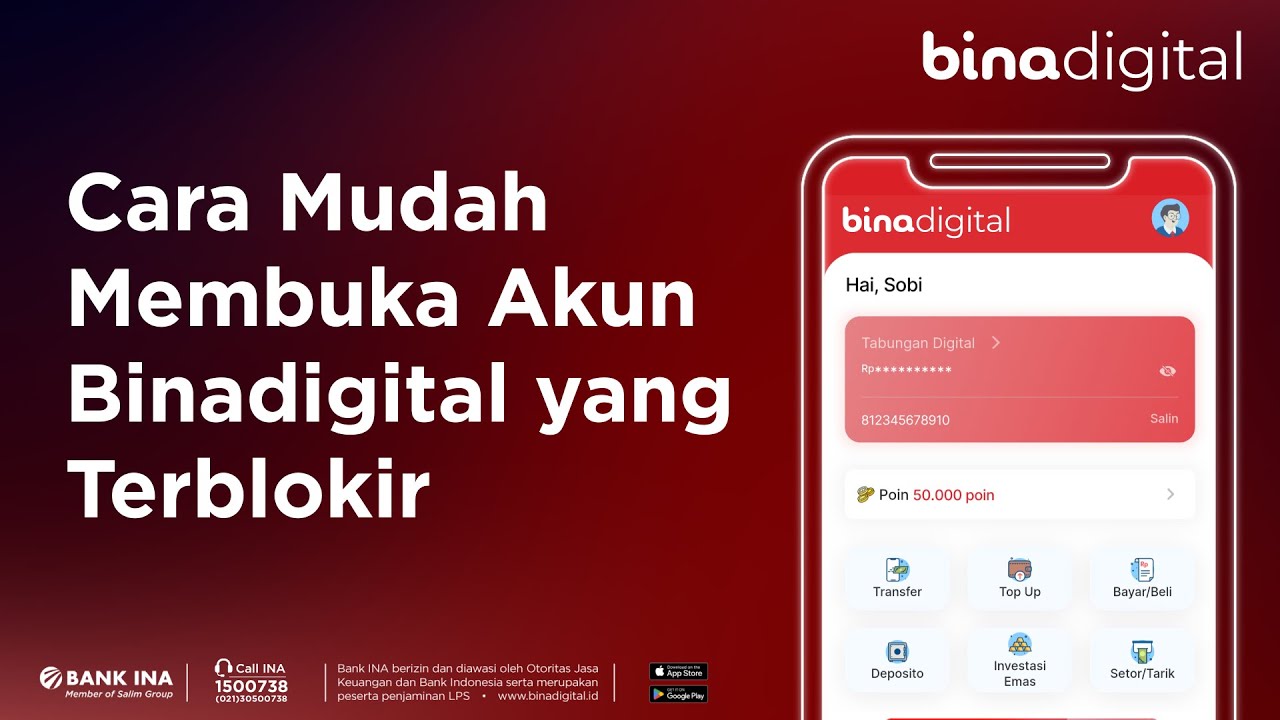 Duh, akun rekening Binadigital kamu terblokir?