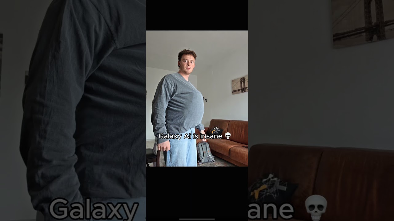 Galaxy AI erased my fat belly in 1 second 🤯 #galaxyai #aiediting #samsungai #shorts #bodyedit