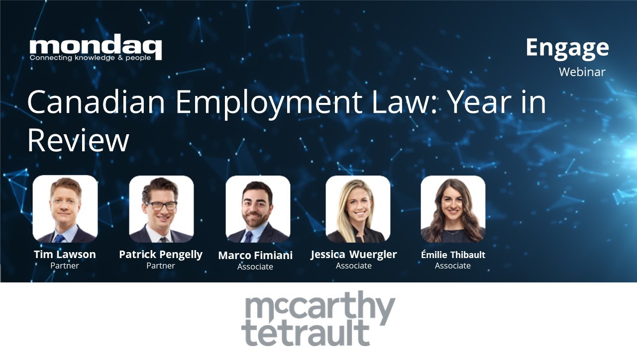 Webinar: Canadian Employment Law: Year In Review