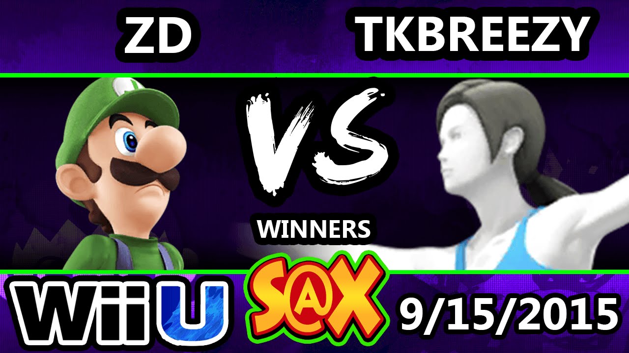 S@X 115 - ZD (Luigi) vs VGBC | TKbreezy (WFT) - SSB4 Tournament - Smash Wii U - Smash 4