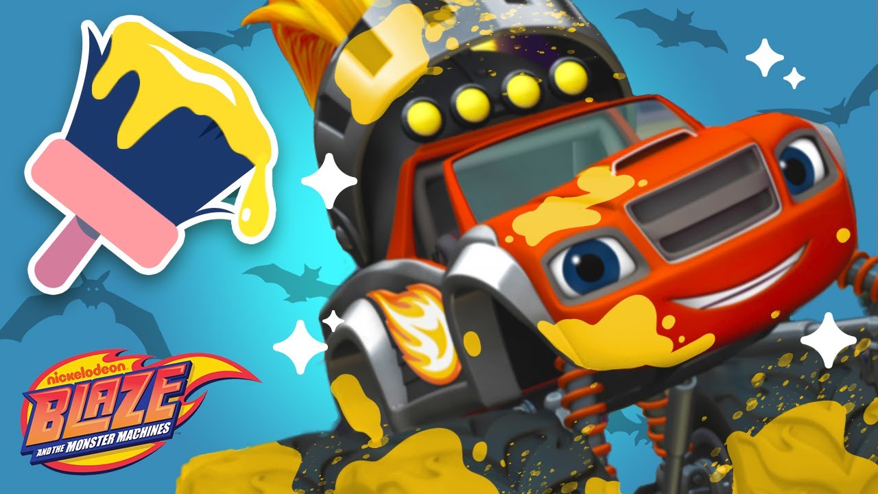Makeover Machines #17 w/ Knight Blaze For Halloween  | Blaze and the Monster Machines
