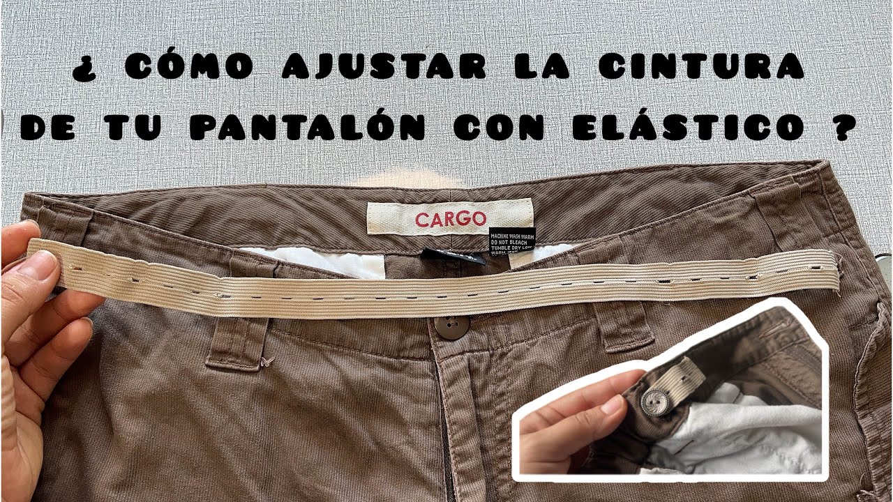 Cómo ajustar la cintura de un pantalón / con elástico y ojales / TUTORIAL 