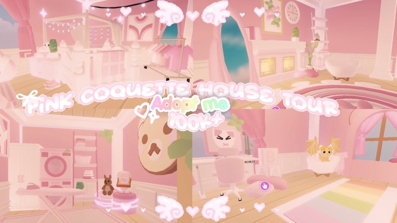𝜗𝜚 $100k+ | pink coquette house | adopt me house tour 𝜗𝜚