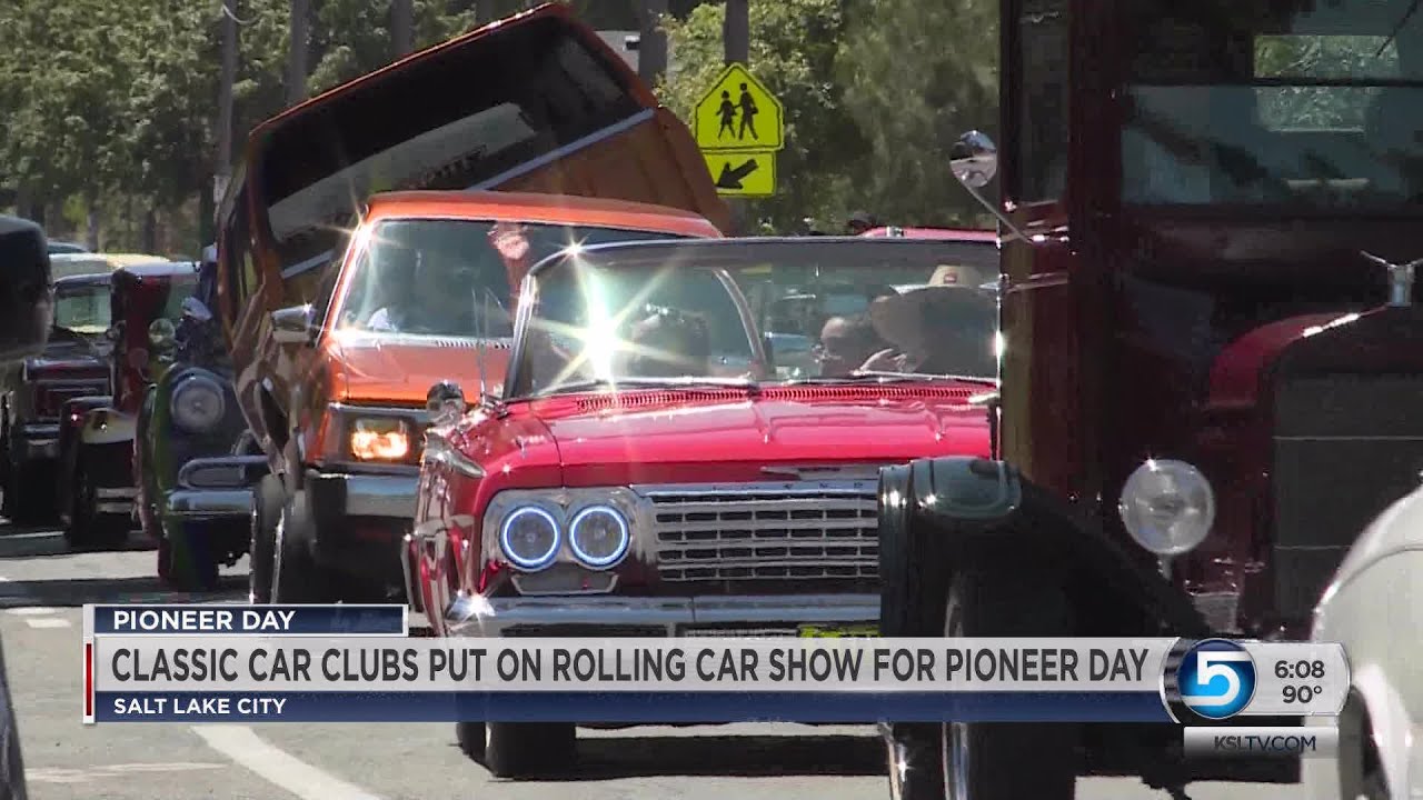 Classic Car Clubs Put On Rolling Car Show For Pioneer Day