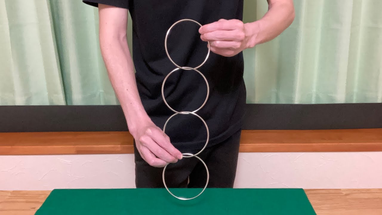 【リングマジック】ダイソーの110円リングのやり方・種明かしと簡単なルーティン例　Ring magic tircks.