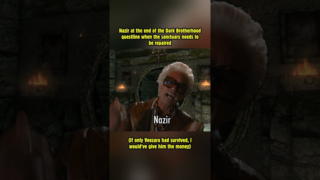 Nazir at the end of the Dark Brotherhood questline when the sanctuary needs to be repaired! #skyrim