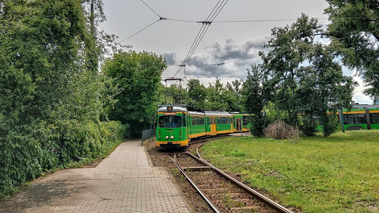 MPK Poznań Linia 9 kierunek Piątkowska(trasa zmieniona).Düwag GT8ZR.