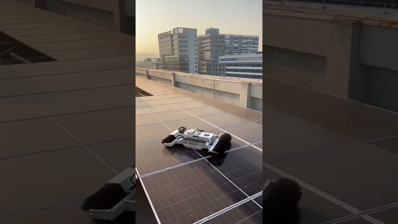 Unmanned solar clean solution-E22G#pvcleaningrobot #solarcleaningrobot #solarcleaner #pvcleaner #pv