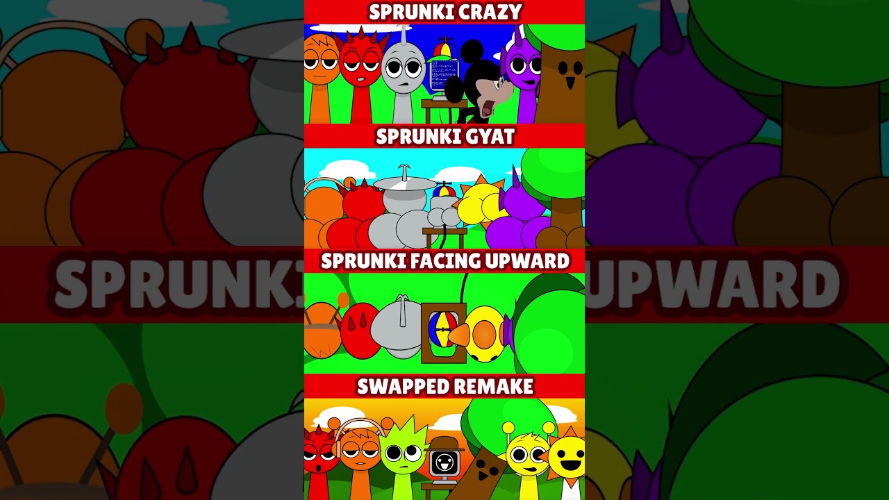Incredibox Sprunki Crazy VS Gyat VS Facing Upwards VS Swapped Remake *MIX VERSION*