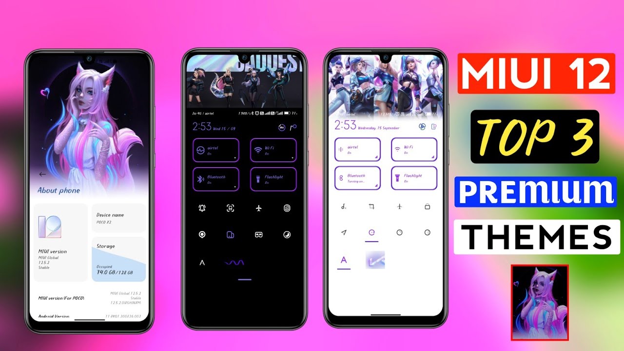 Top 3 Premium Themes for MIUI 12 | MIUI 12 New Premium Themes | Any Redmi And Poco Device