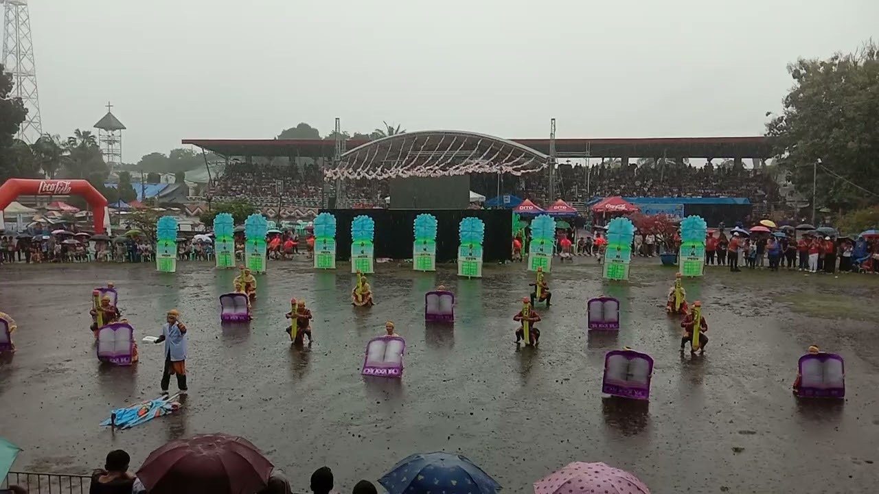 Barangay Glamang entry for thematic dance competition tuloy pa rin kahit umulan na