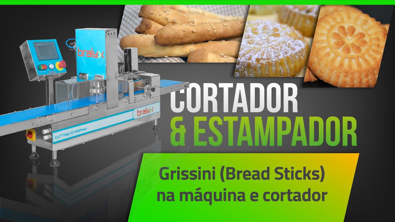 GRISSINI (bread sticks) na Máquina e Cortador  | BRALYX