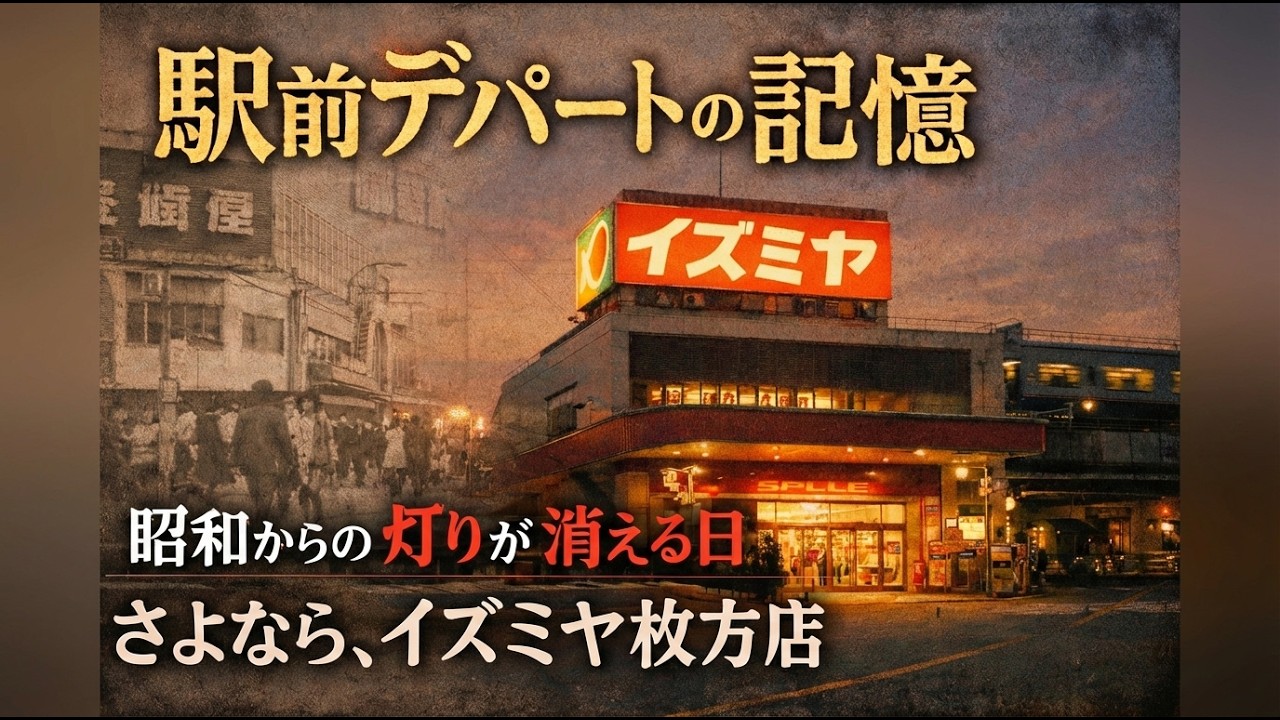 イズミヤ閉店、枚方市・商業施設史｜三越、丸物、ニチイ、長崎屋