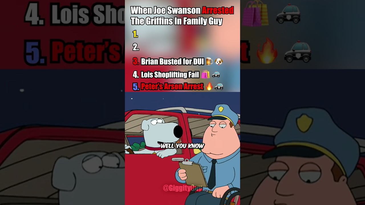 When Joe Swanson Arrested The Griffins In Family Guy