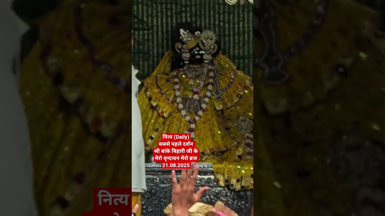 श्री बांकेबिहारी जी दर्शन 🙏 Bankey Bihari Temple🛕Vrindavan श्री बांके बिहारी मंदिर वृंदावन