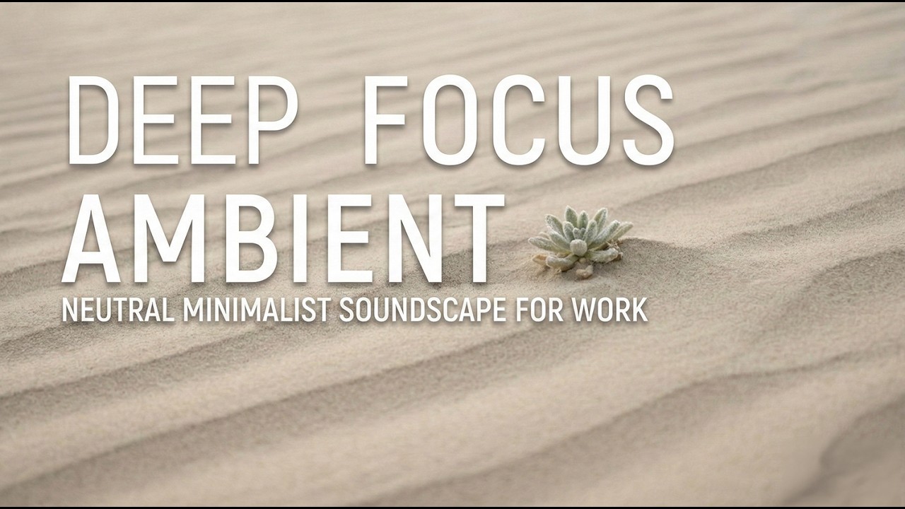 Deep Focus Ambient Music | Neutral Minimalist Soundscape for Work