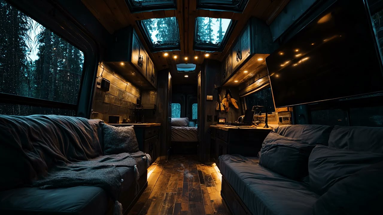 Rain on Car Roof at Night 🌧️ Cozy Dark Ambience for Sleeping Instantly