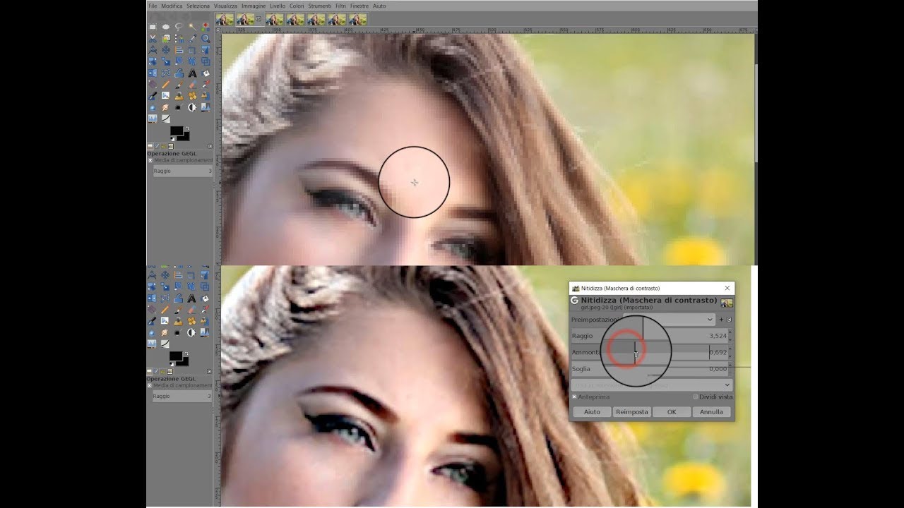 Aumentare la dimensione delle foto con Gimp mantenendone la qualità