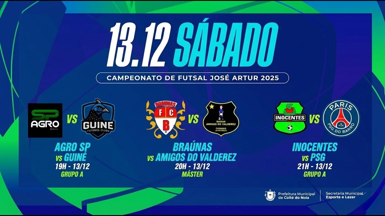 CAMPEONATO JOS&Eacute; ARTHUR  - 13/12/2025