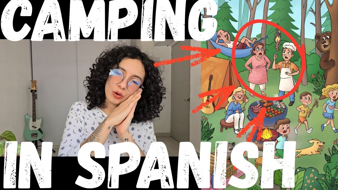 🇲🇽 Spanish Camping Vocabulary 🌲 | Actions & Nature Listening Practice
