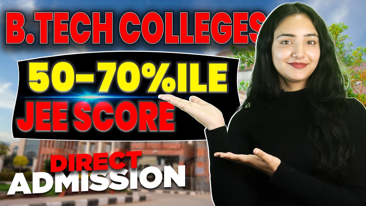 50–70%ile in JEE Main?😨 | Top 5 Engineering Colleges for Low JEE Percentile | Fees, Placements & ROI
