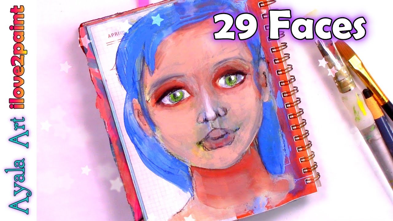 How to paint a Face using acrylic - Weird transformation! 😮🎨