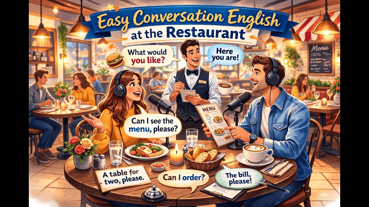 Easy Conversation English at the Restaurant | Speak Confidently & Politely