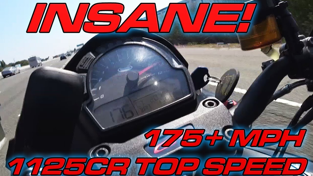 Buell 1125CR Top Speed Runs - 175+mph