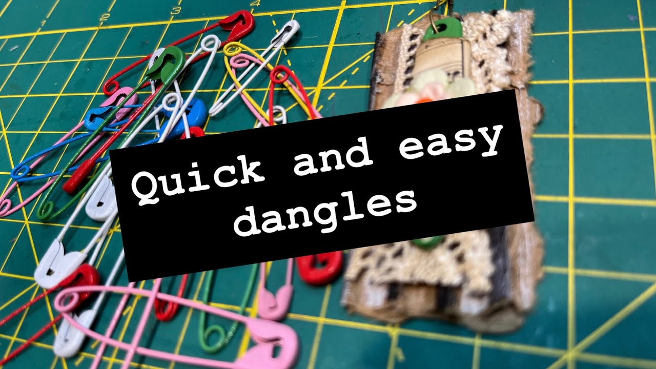 SAFETY PIN DANGLES – like jewelry for junk journals ~ #junkjournalideas