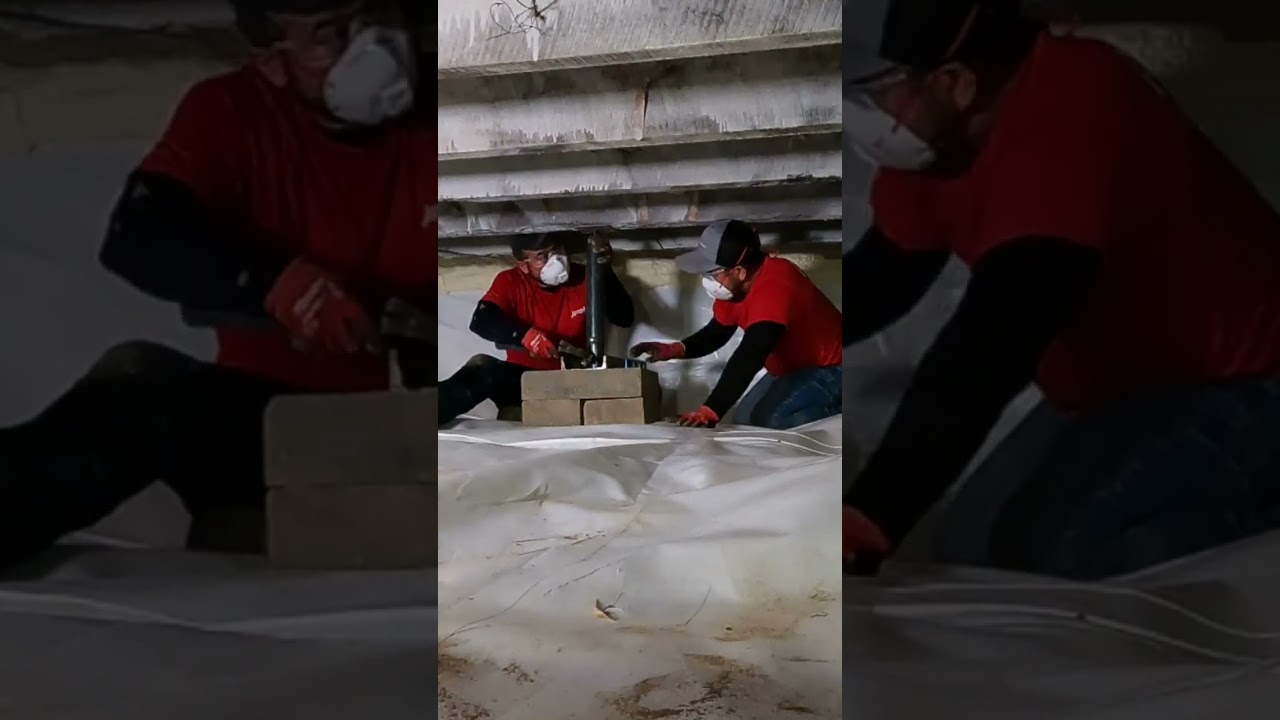 Heres how jacks are installed to fix sagging floors.