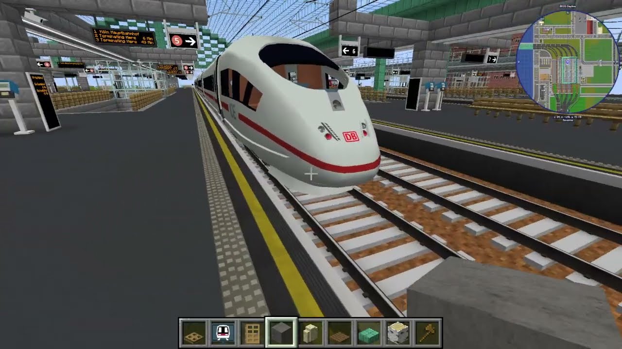 Minecraft Heute Fahren wir mit dem ICE 3 Von Köln Köln Deutz und Köln Bonn Flughafen und Zurück