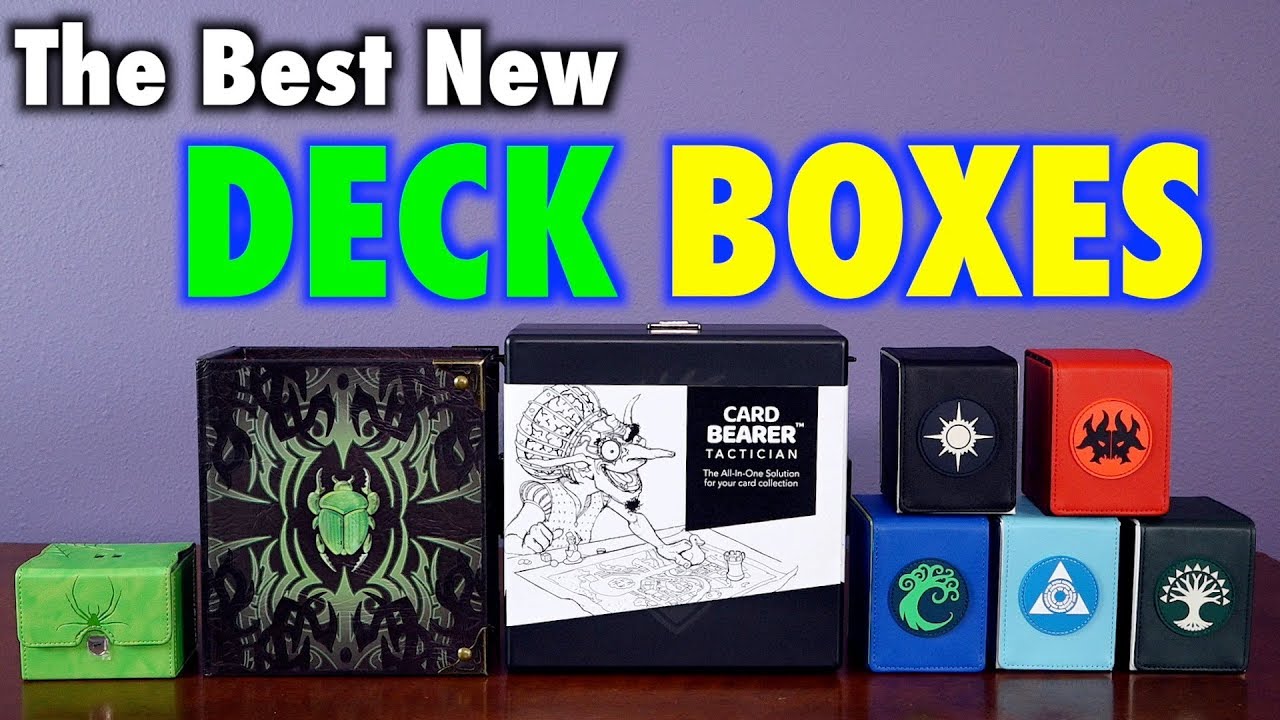 MTG Best Deck Boxes 28 - Ultra Pro Ravnica Alcove, The Card Bearer Tactician, Zoopin, and Grimoire.