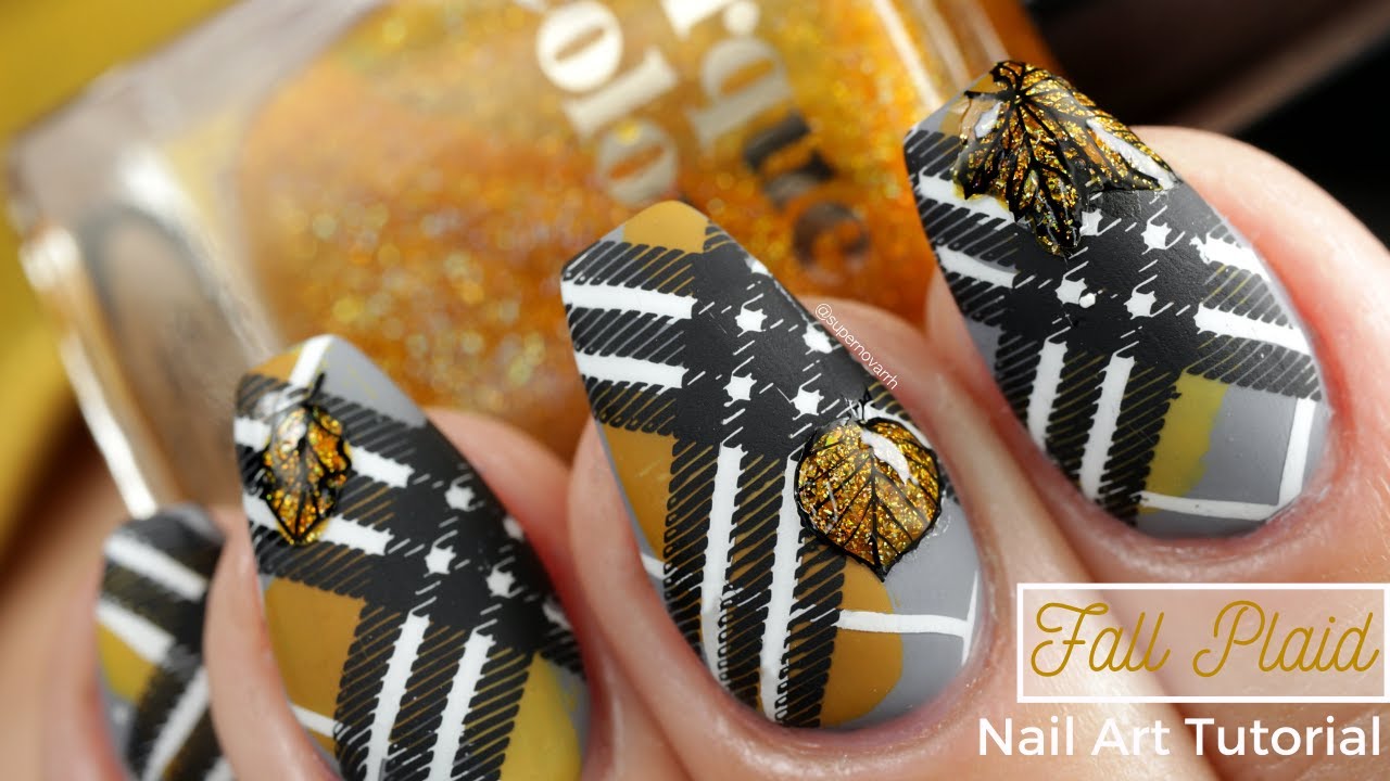Fall Plaid Nail Stamping Tutorial