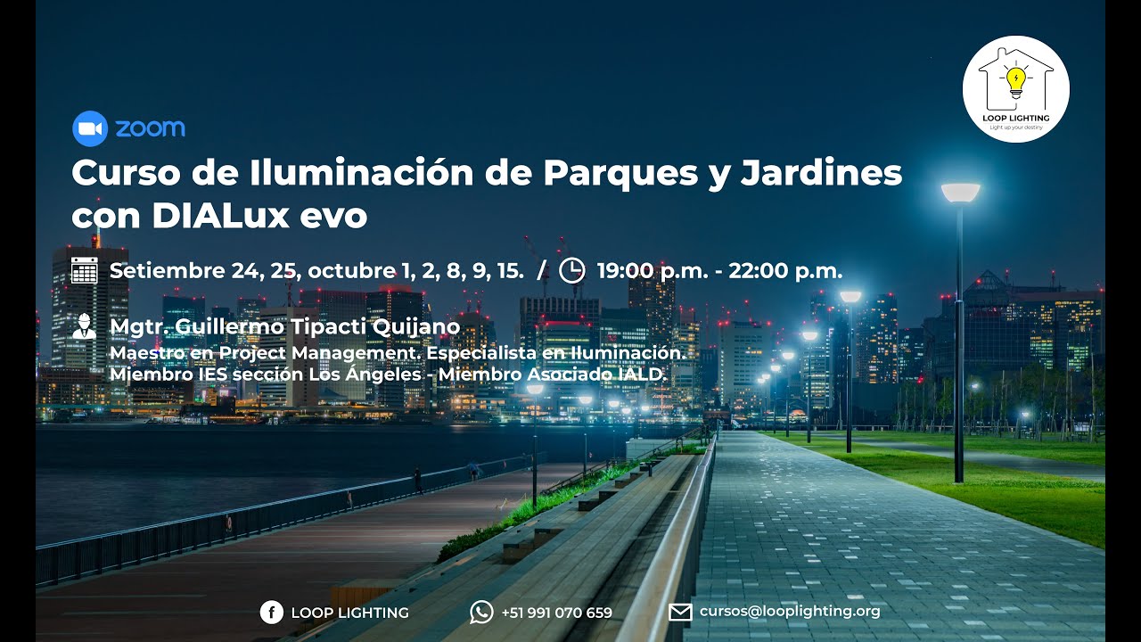 Curso de Iluminación de Parques y Jardines con DIALux evo ⚡