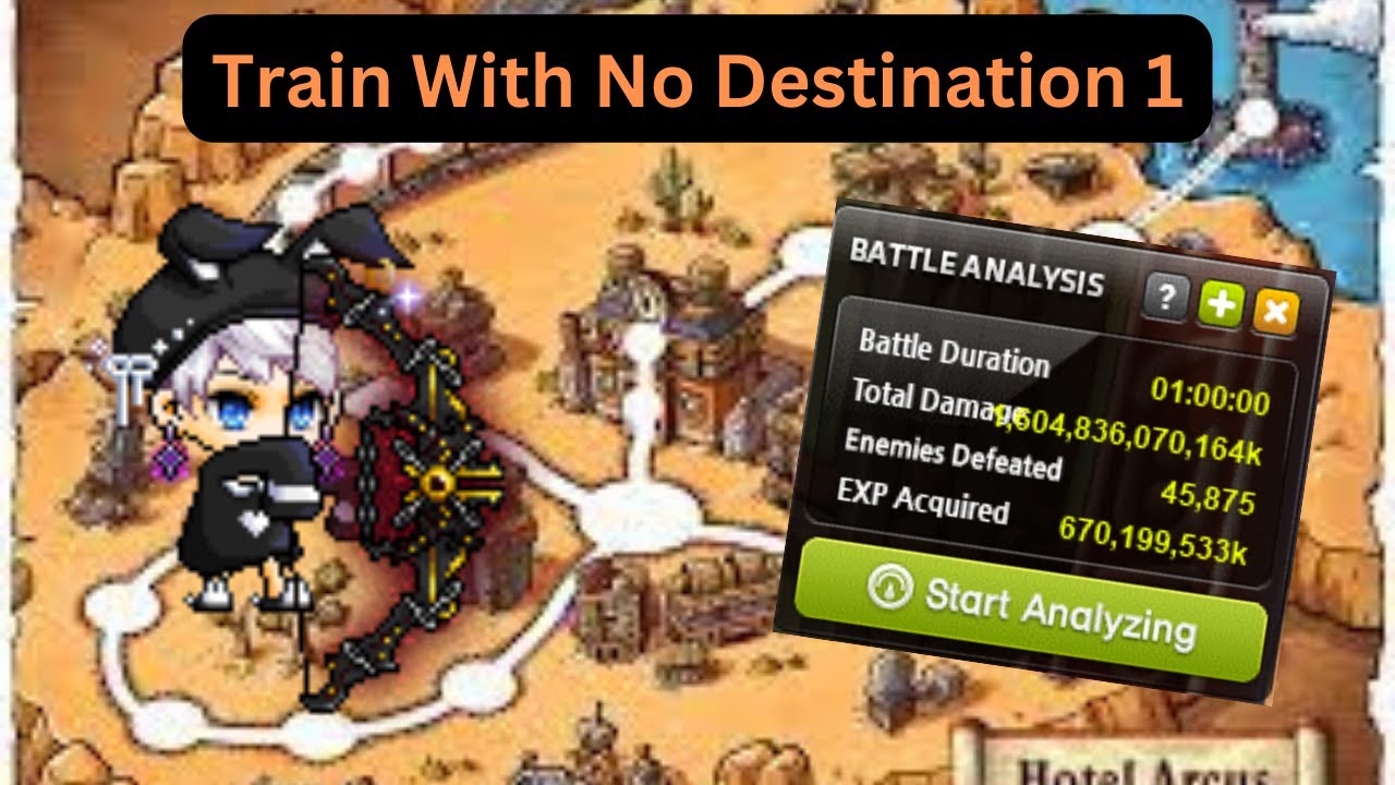 Bowmaster Training Hotel Arcus: Train With No Destination 1 | 670b exp/hr 45.8k kills