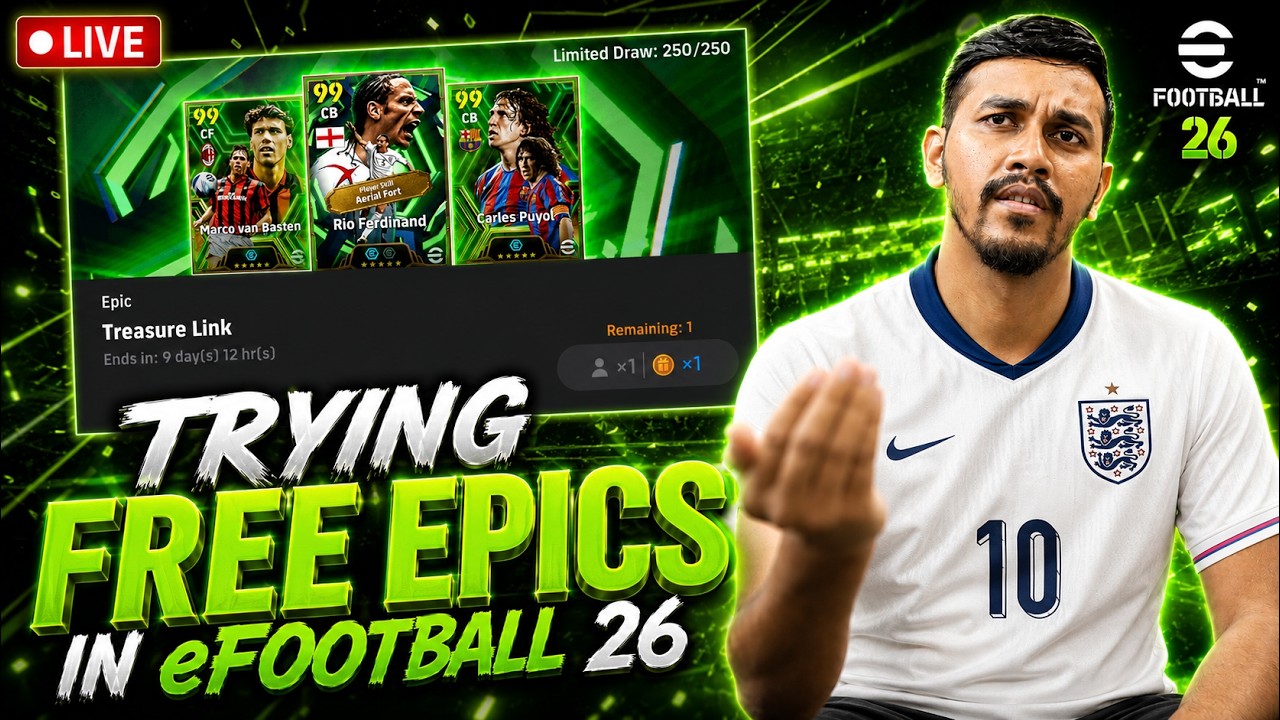 efootball 26 EPIC Pack Opening & Trying FREE EPICS + RETURNAL PS5 PRO EP.1 | LIVE