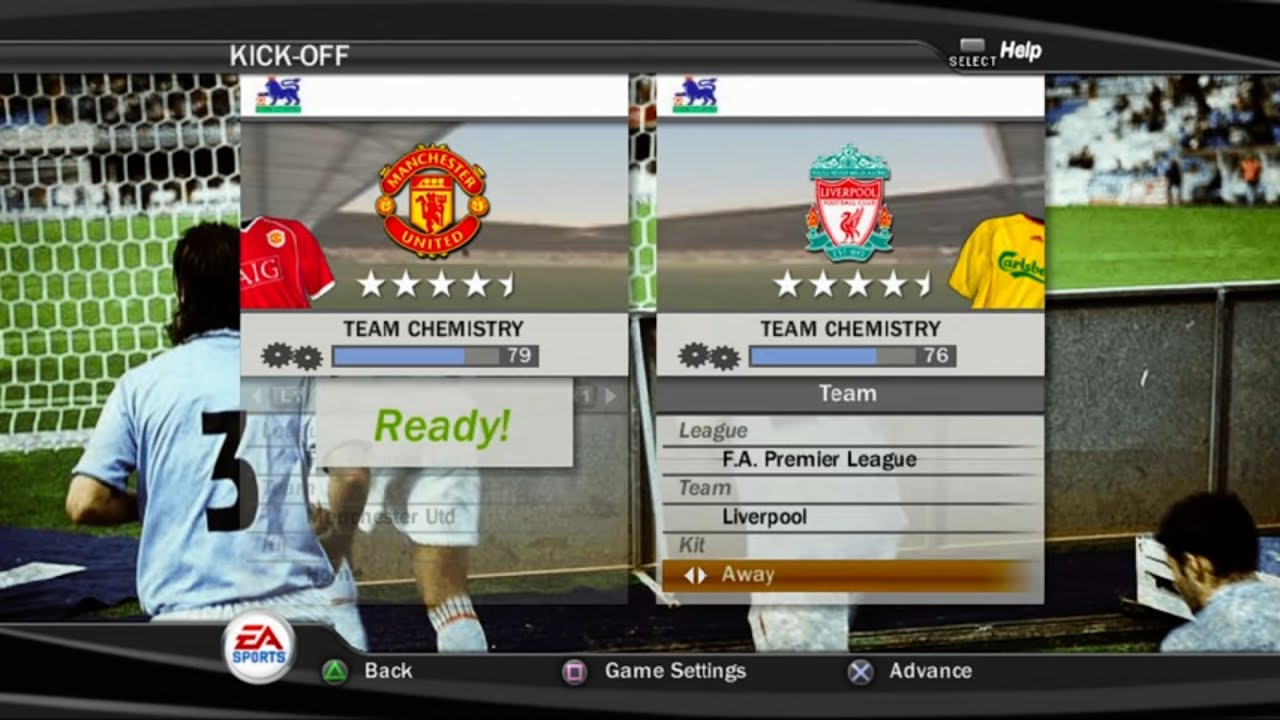 FIFA 07 (PS2) Gameplay - Manchested United vs Liverpool