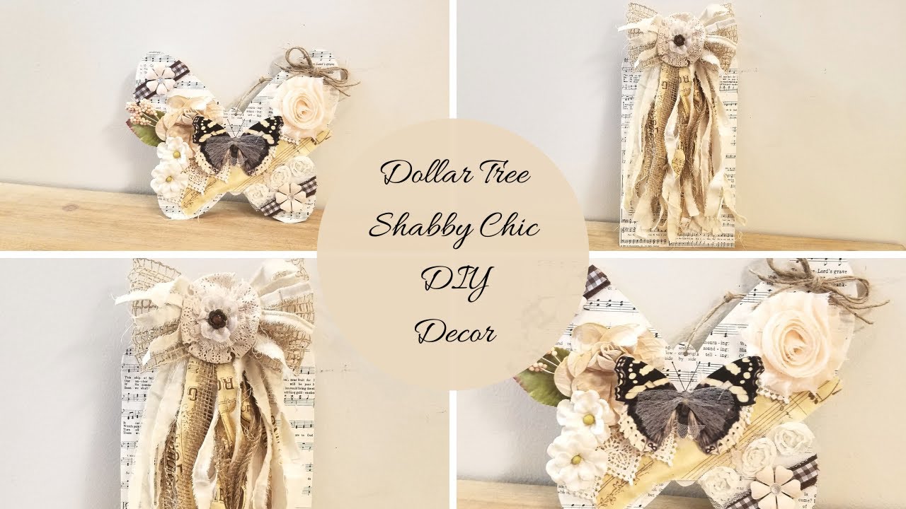DOLLAR TREE DIY SHABBY CHIC DECOR!!!