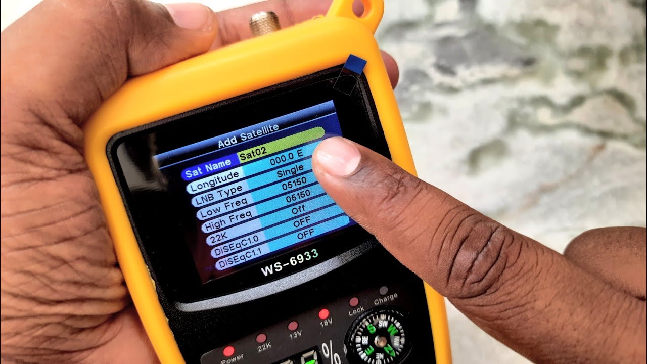 How to add new TP Frequency and New Satellite in Digital Satellite Finder | Satlink WS-6933