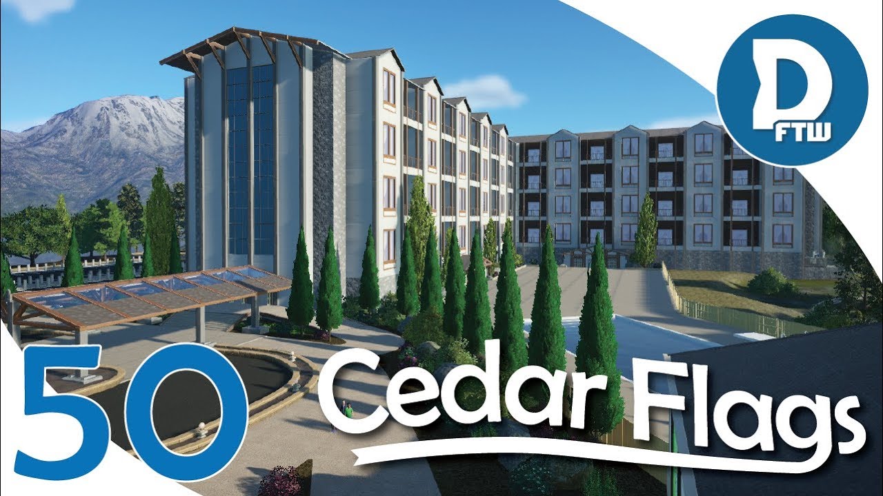 Let's Design Cedar Flags Ep. 50 - Construction Starts on our Hotel/Resort Area - Planet Coaster