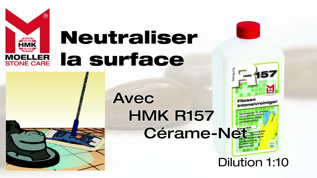 Nettoyage de grès-cérames et céramiques avec HMK R157