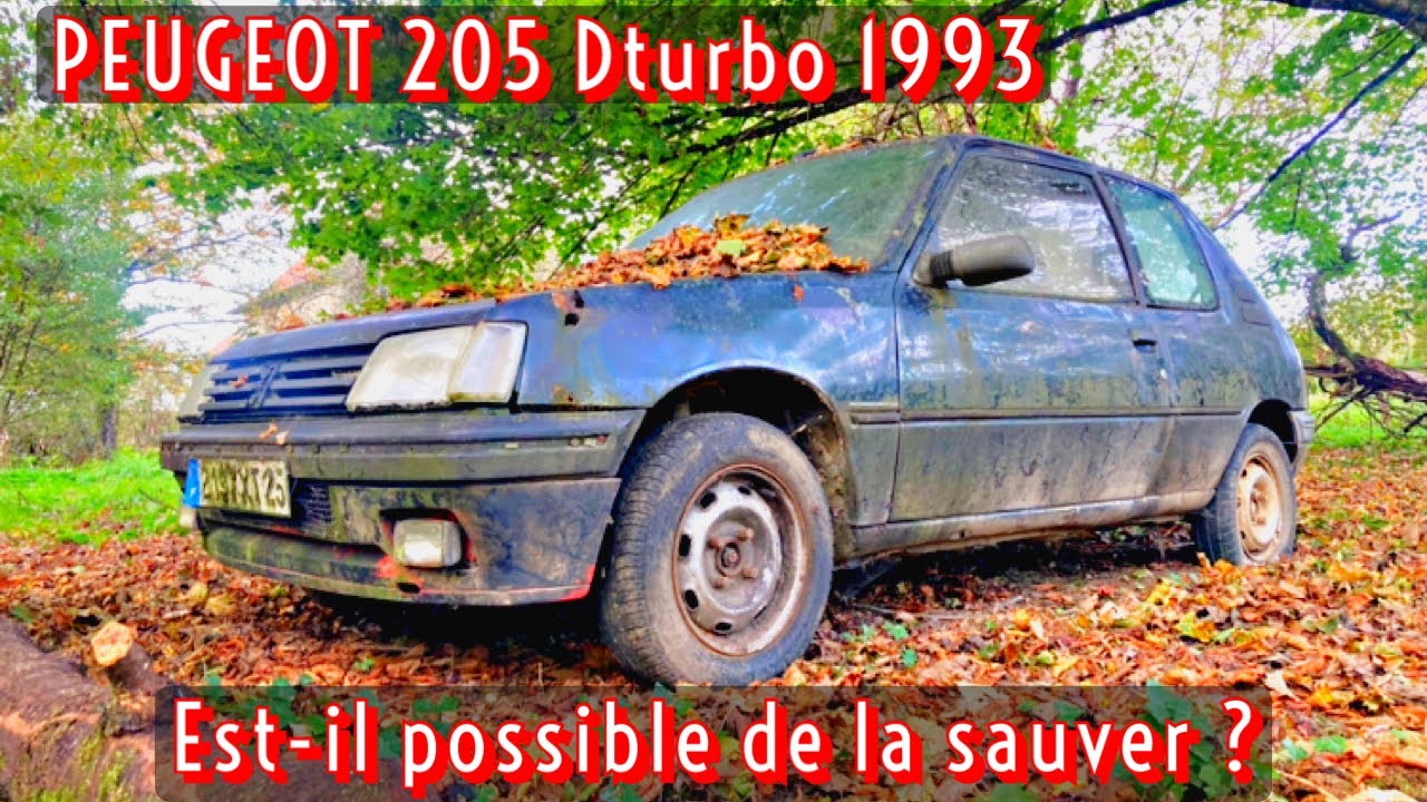 BARN FIND PEUGEOT 205 Dturbo : Est-il possible de la sauver ????