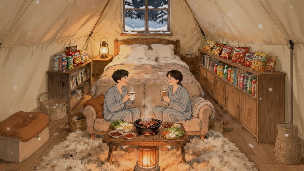 A Calm Rainy Day | Cozy Tea, Soft Rain, Ghibli-Inspired Vibes