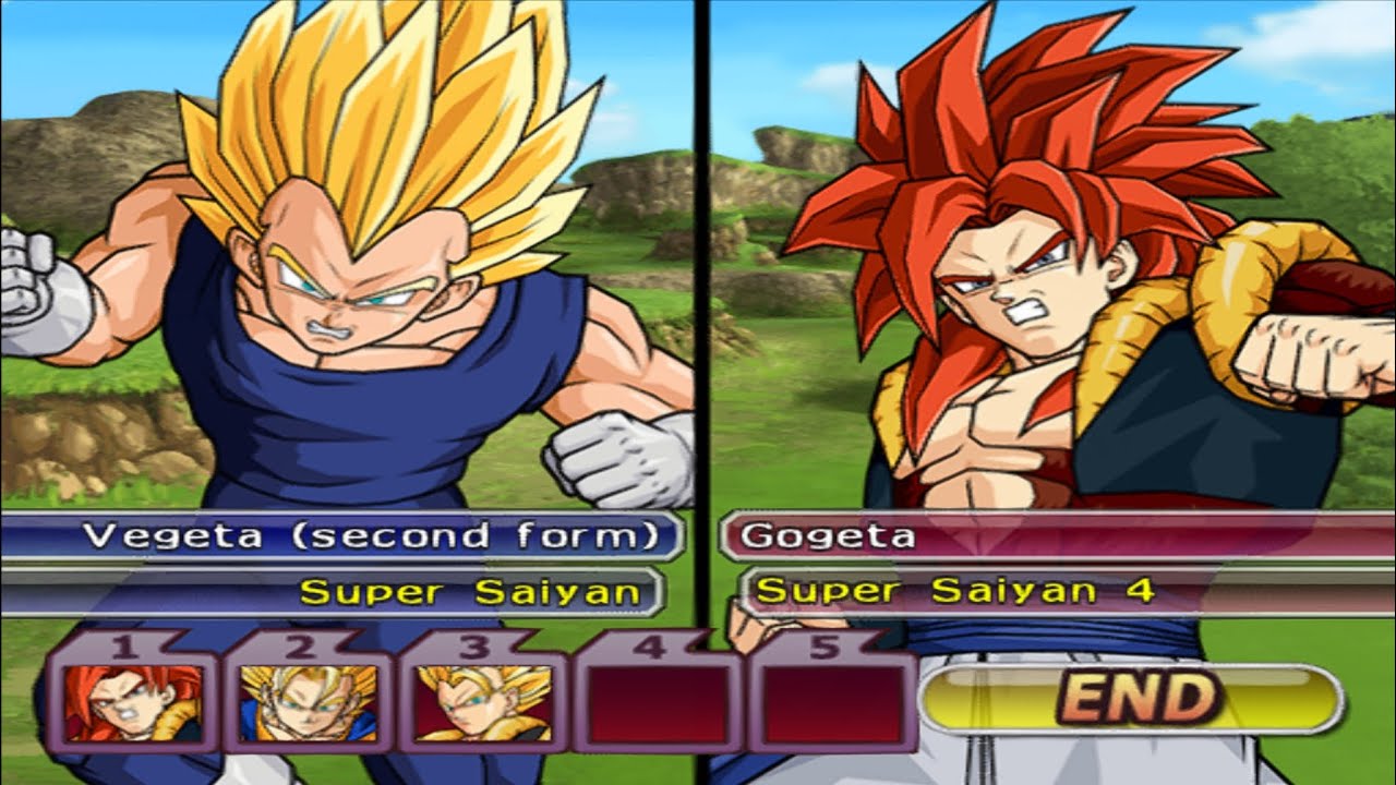 GOKU E VEGETA SSJ E SSJ4 VS GOGETA, VEGETTO E GOGETA SSJ4 | DRAGON BALL Z BUDOKAI TENKAICHI 3