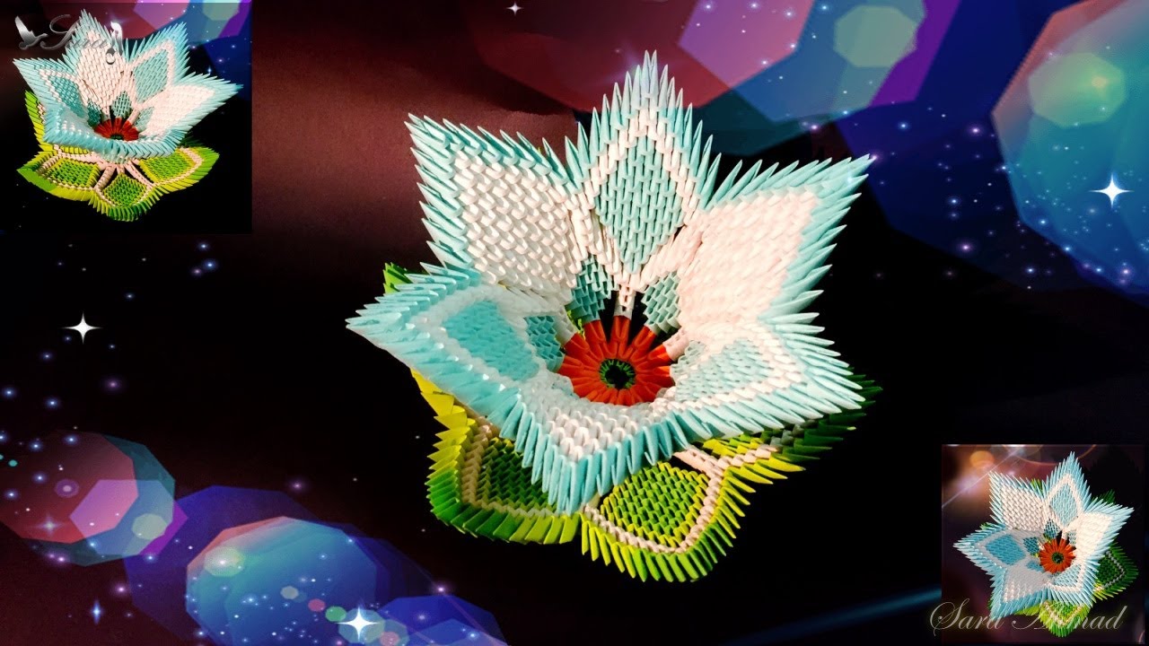Как сделать 3d оригами цветок 6