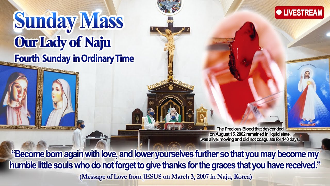 ❤️ LIVE! Holy Rosary and Sunday Mass│Naju Shrine│Fourth Sunday in Ordinary Time (January 30, 2022)❤️