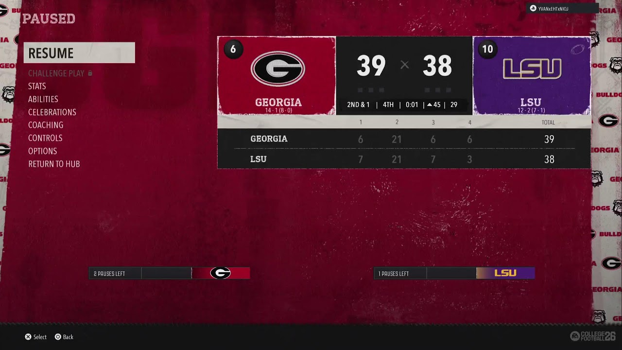 Ste yr 6 cfp cotton bowl Georgia vs lsu