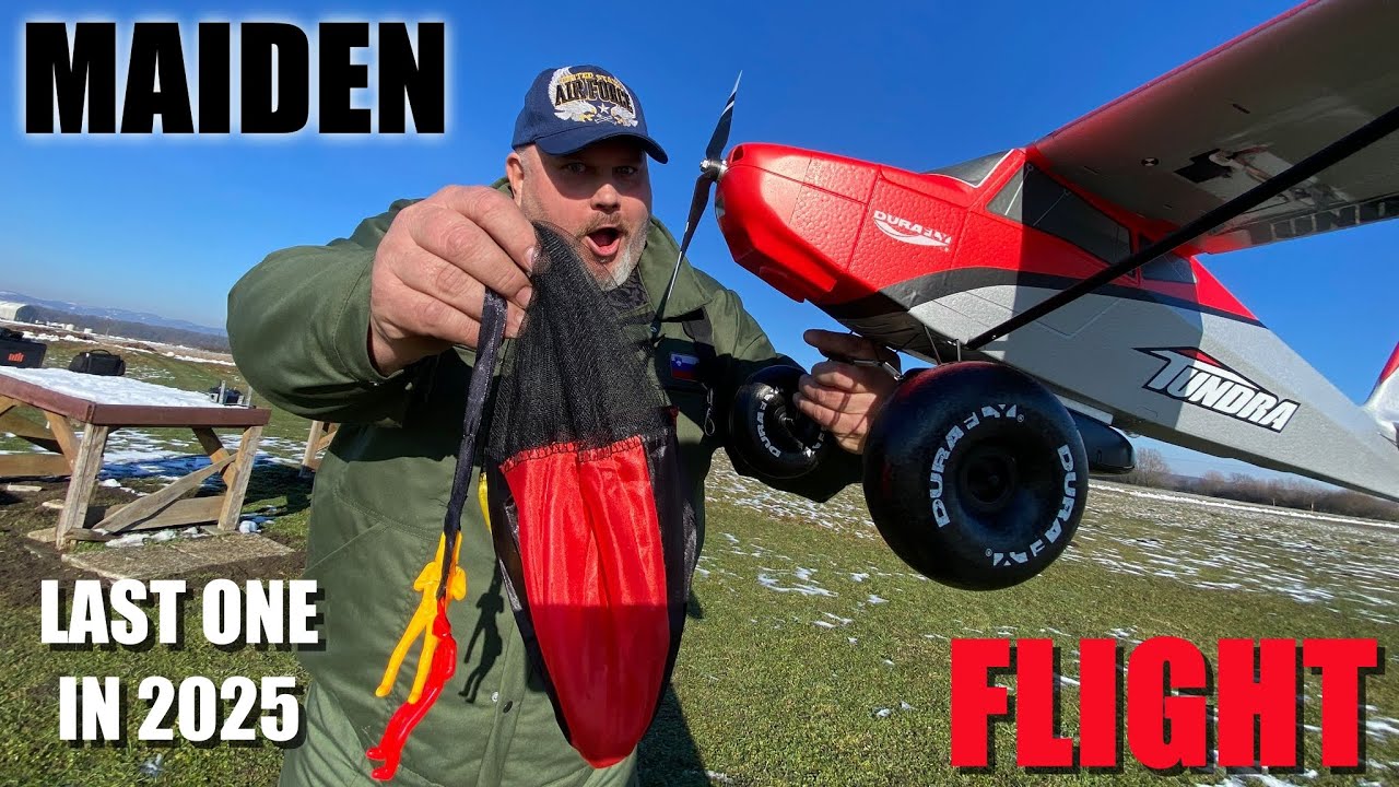 LAST MAIDEN FLIGHT in 2025 with Durafly TUNDRA V3 Inspire 1300mm PNF 4S Red & Silver
