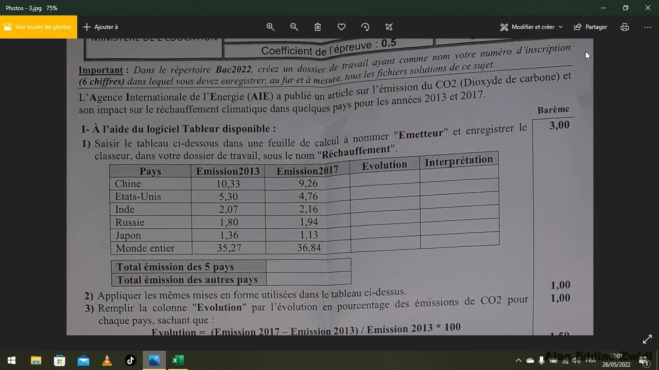 Correction devoir informatique pratique Bac lettres 2022 ancien r&eacute;gime