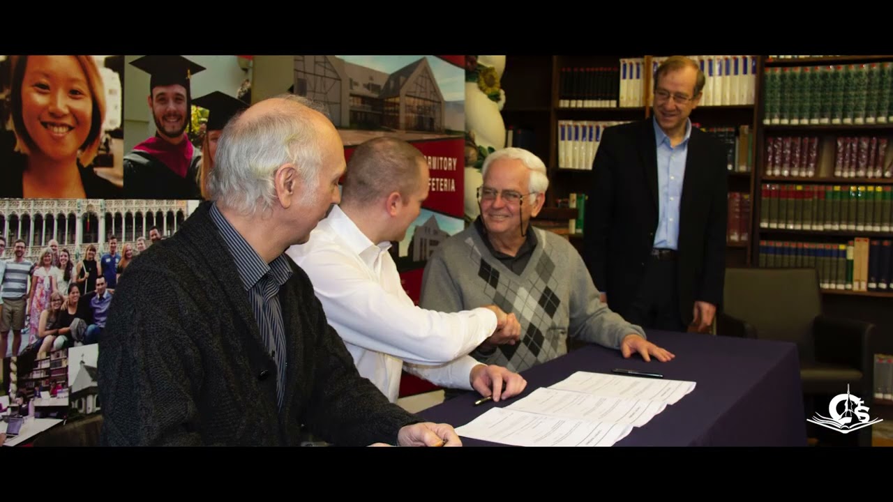 Signature ceremony for the new building.